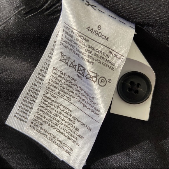 BANANA REPUBLIC CLASSIC FIT GREY/BLACK PLAID JACKET/BLAZER, FULLY LINED, SIZE 6 - Picture 10 of 10